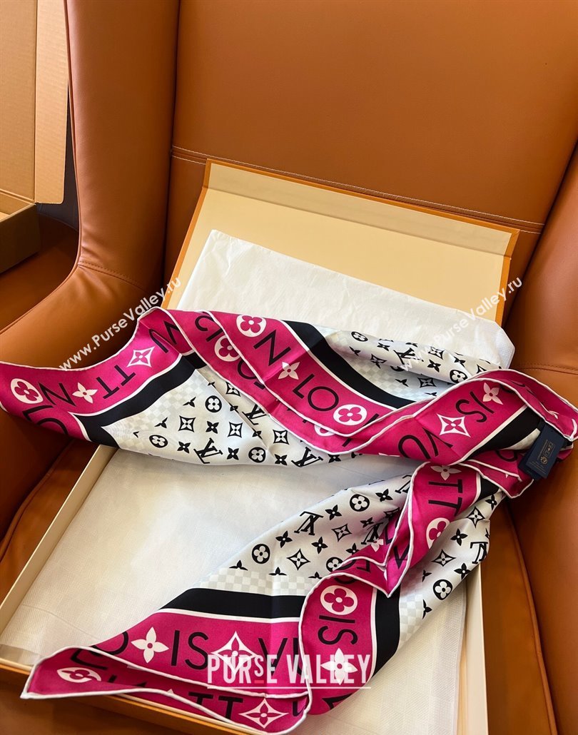 Louis Vuitton Monogram Infinity Silk Square Scarf 90x90cm White 2025 (SHI-250319127)