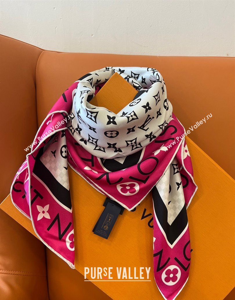 Louis Vuitton Monogram Infinity Silk Square Scarf 90x90cm White 2025 (SHI-250319127)