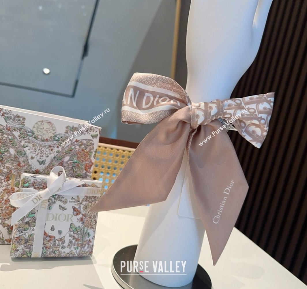 Dior Montaigne Mitzah Silk Bandeau Scarf 6x105cm Pink 2025 DR03196 (XMN-250319016)