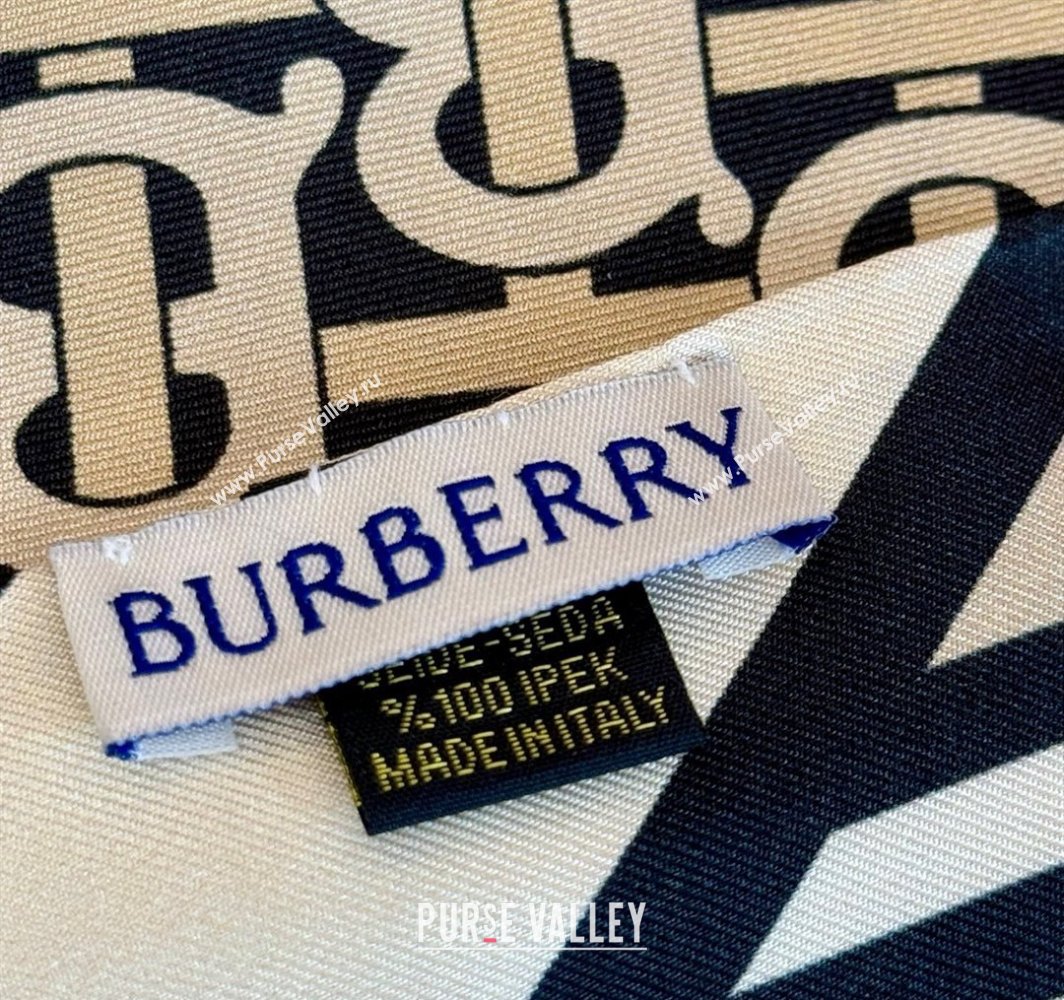 Burberry TB Silk Bandeau Scarf 8x180cm Beige 2025 0319 (XMN-250319047)