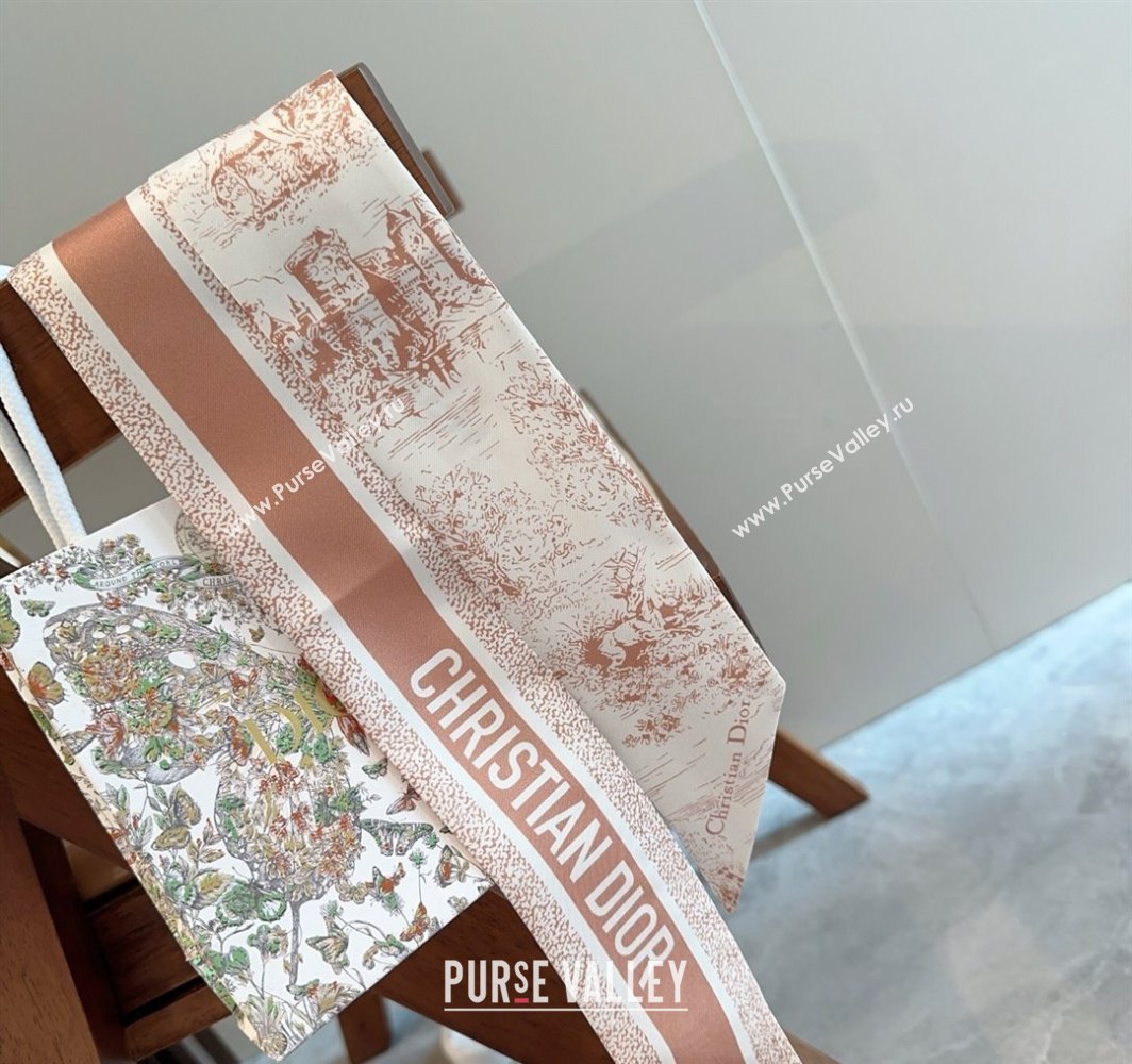 Dior Mitzah Silk Bandeau Scarf Pink 2025 DR03192 (XMN-250319004)