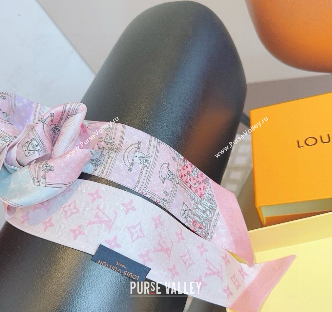 Louis Vuitton Silk Bandeau Scarf 8x120cm Pink 2025 LV0319001 (XMN-250319069)