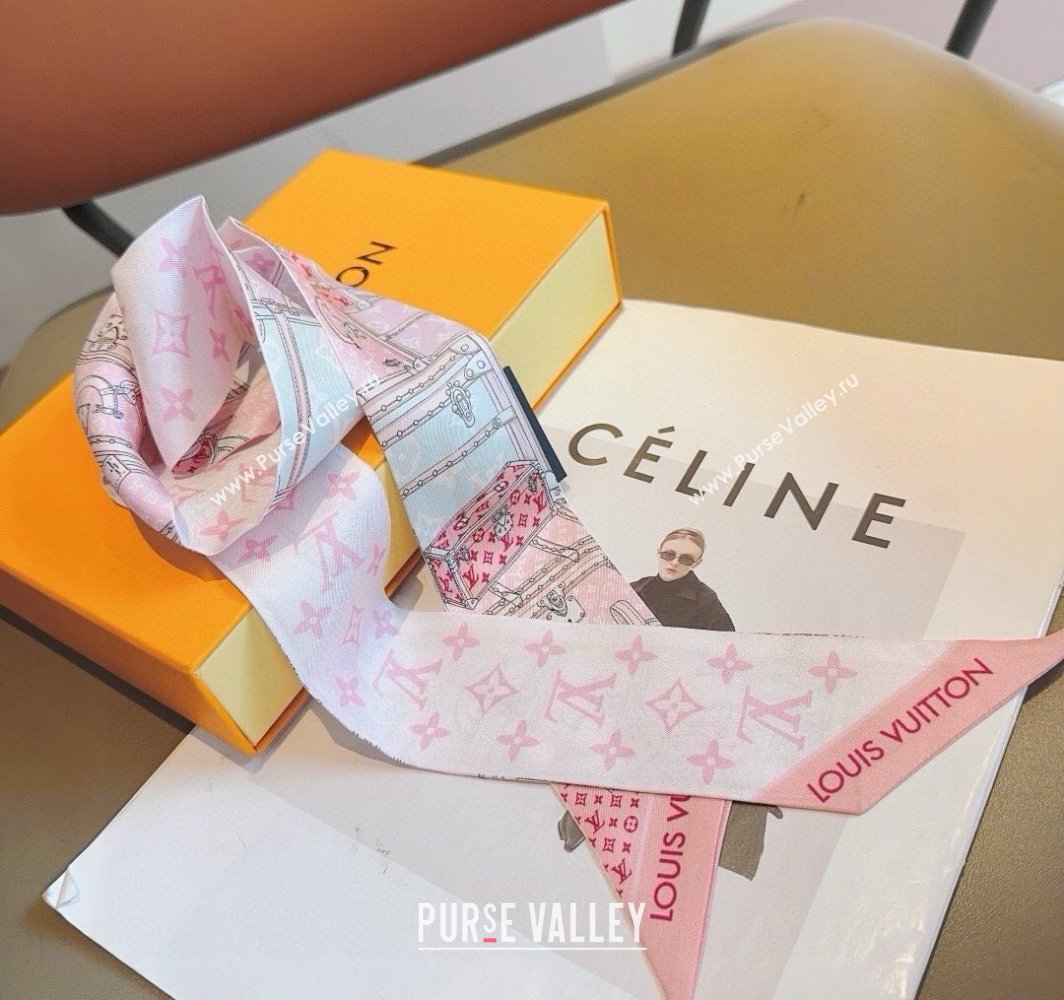 Louis Vuitton Silk Bandeau Scarf 8x120cm Pink 2025 LV0319001 (XMN-250319069)