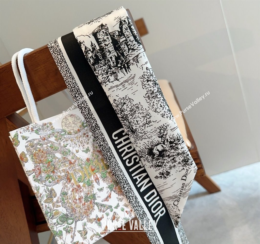 Dior Mitzah Silk Bandeau Scarf Black 2025 DR03192 (XMN-250319006)