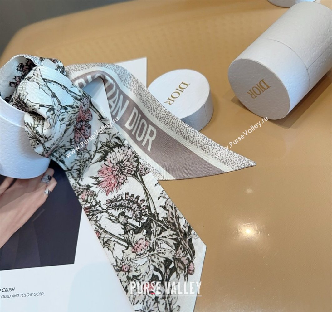 Dior Mitzah Silk Bandeau Scarf 6x100cm Pink 2025 DR03195 (XMN-250319014)
