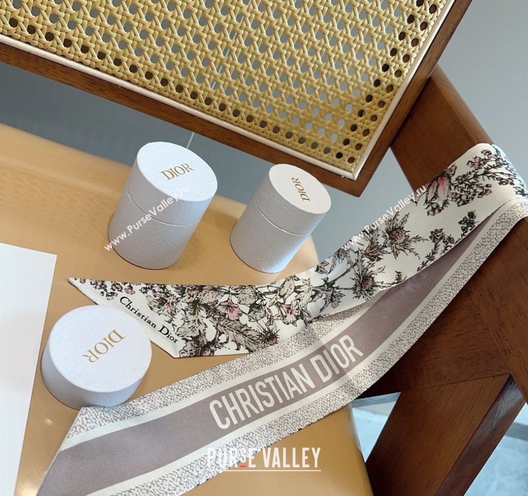 Dior Mitzah Silk Bandeau Scarf 6x100cm Pink 2025 DR03195 (XMN-250319014)