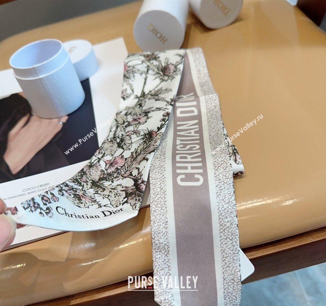 Dior Mitzah Silk Bandeau Scarf 6x100cm Pink 2025 DR03195 (XMN-250319014)