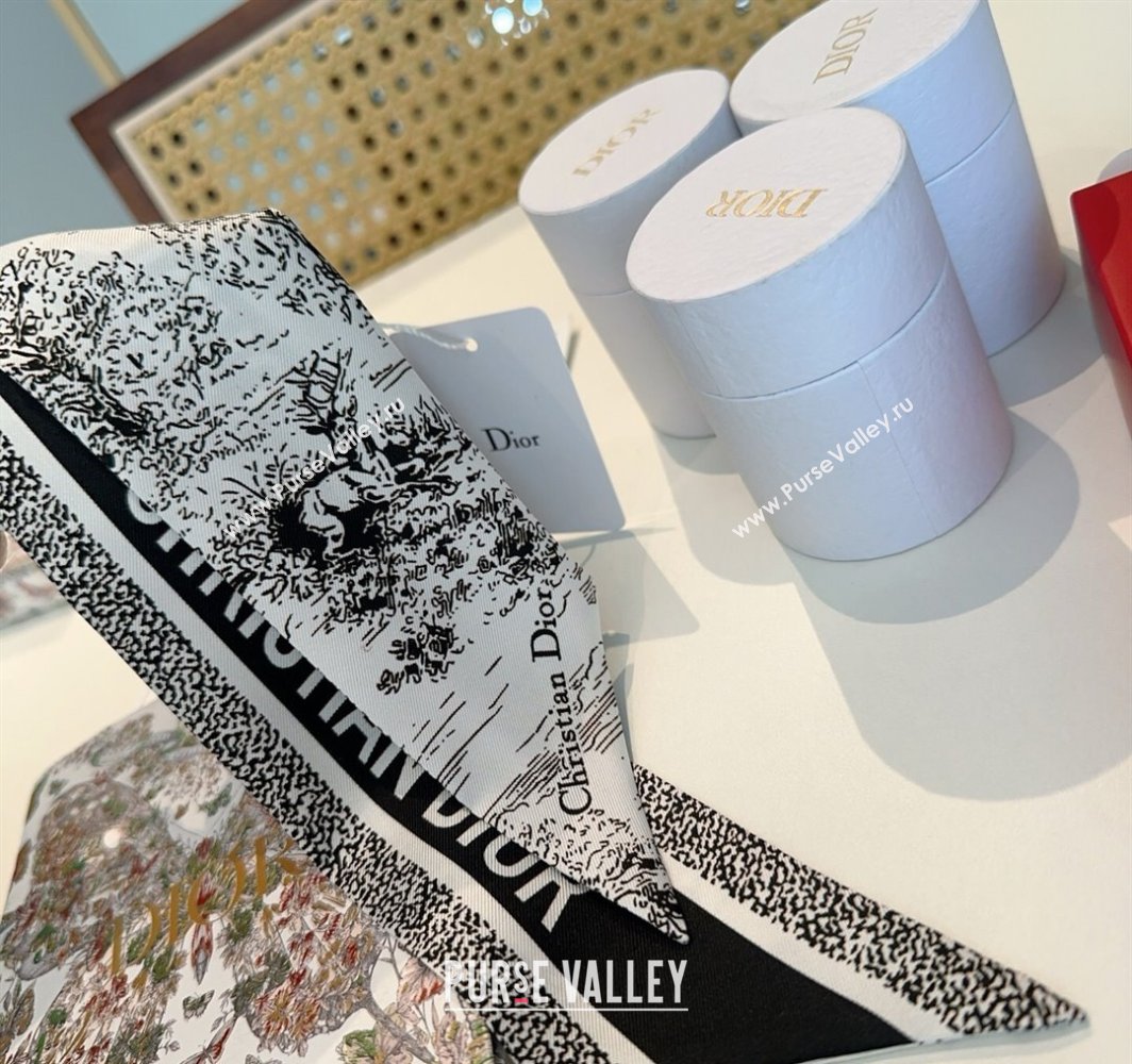 Dior Mitzah Silk Bandeau Scarf Black 2025 DR03192 (XMN-250319006)