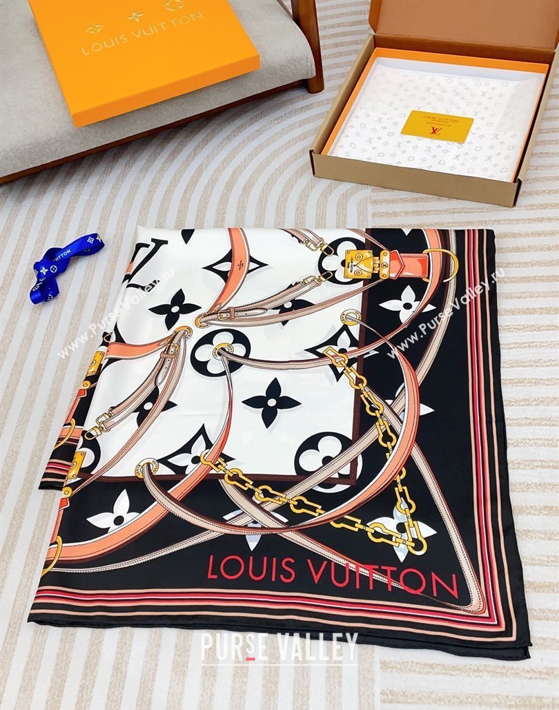 Louis Vuitton Ultimate Monogram Silk Square Scarf 90cm White 2025 (SHI-250514048)