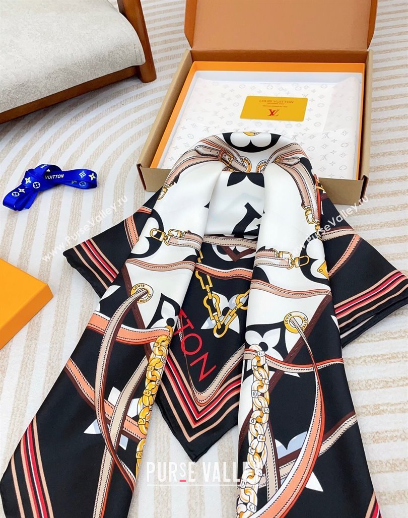 Louis Vuitton Ultimate Monogram Silk Square Scarf 90cm White 2025 (SHI-250514048)