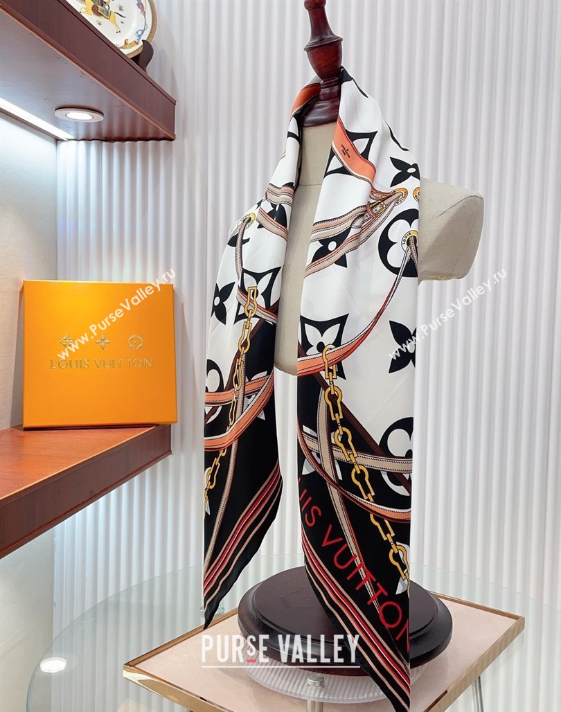 Louis Vuitton Ultimate Monogram Silk Square Scarf 90cm White 2025 (SHI-250514048)