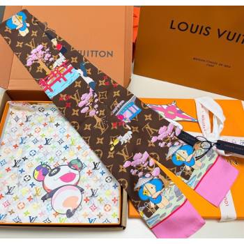 Louis Vuitton Vivienne Silk Bandeau Scarf 8x120cm 2 2025 M00492 (XMN-250617056)