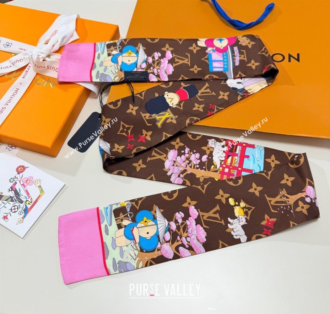 Louis Vuitton Vivienne Silk Bandeau Scarf 8x120cm 2 2025 M00492 (XMN-250617056)