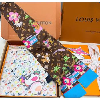 Louis Vuitton Vivienne Silk Bandeau Scarf 8x120cm 3 2025 M00492 (XMN-250617057)