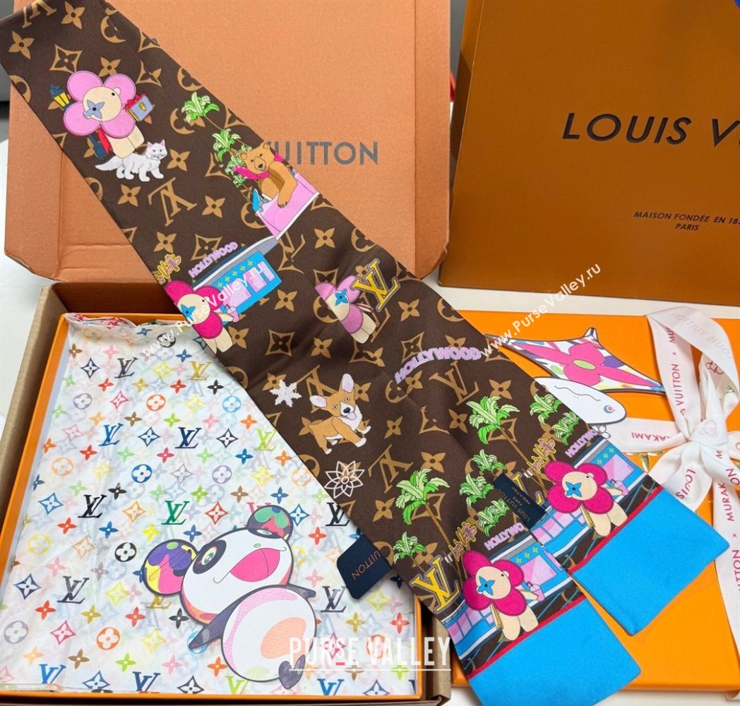 Louis Vuitton Vivienne Silk Bandeau Scarf 8x120cm 3 2025 M00492 (XMN-250617057)