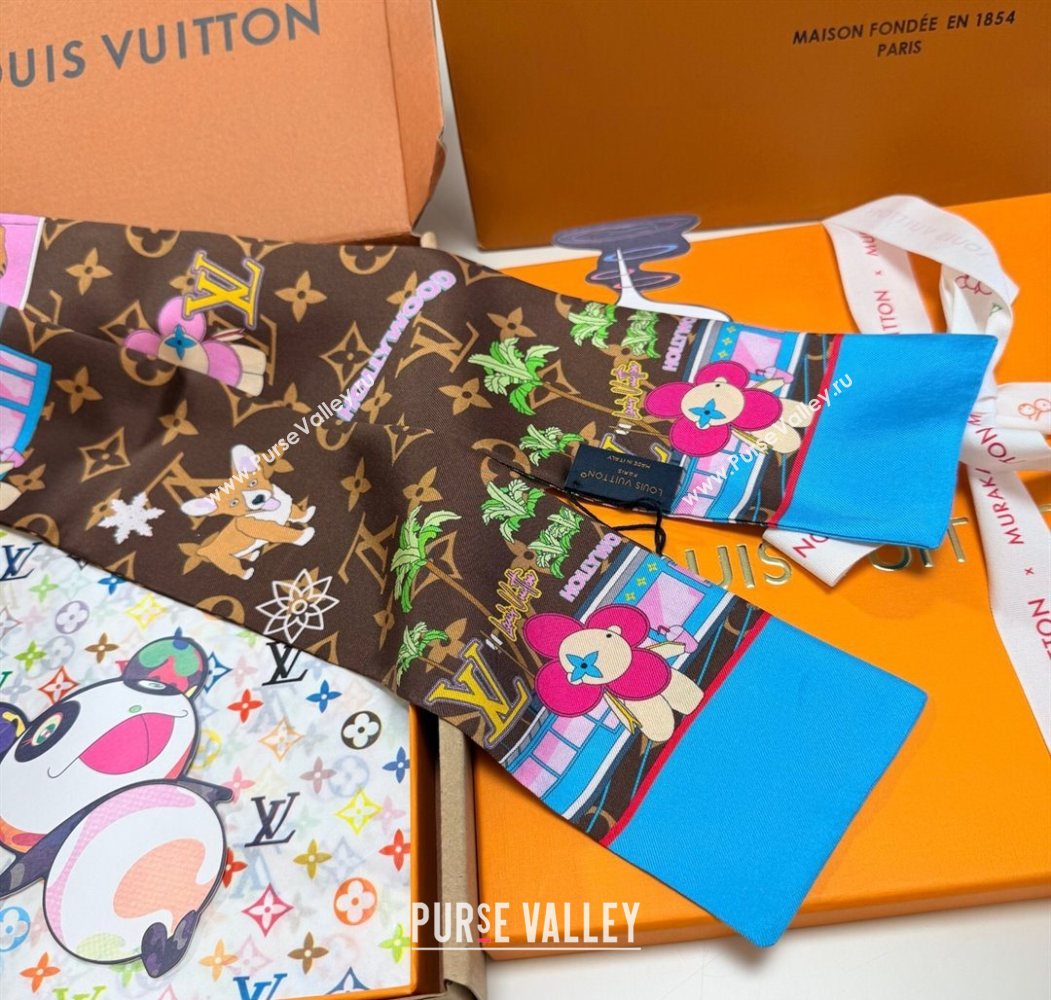 Louis Vuitton Vivienne Silk Bandeau Scarf 8x120cm 3 2025 M00492 (XMN-250617057)
