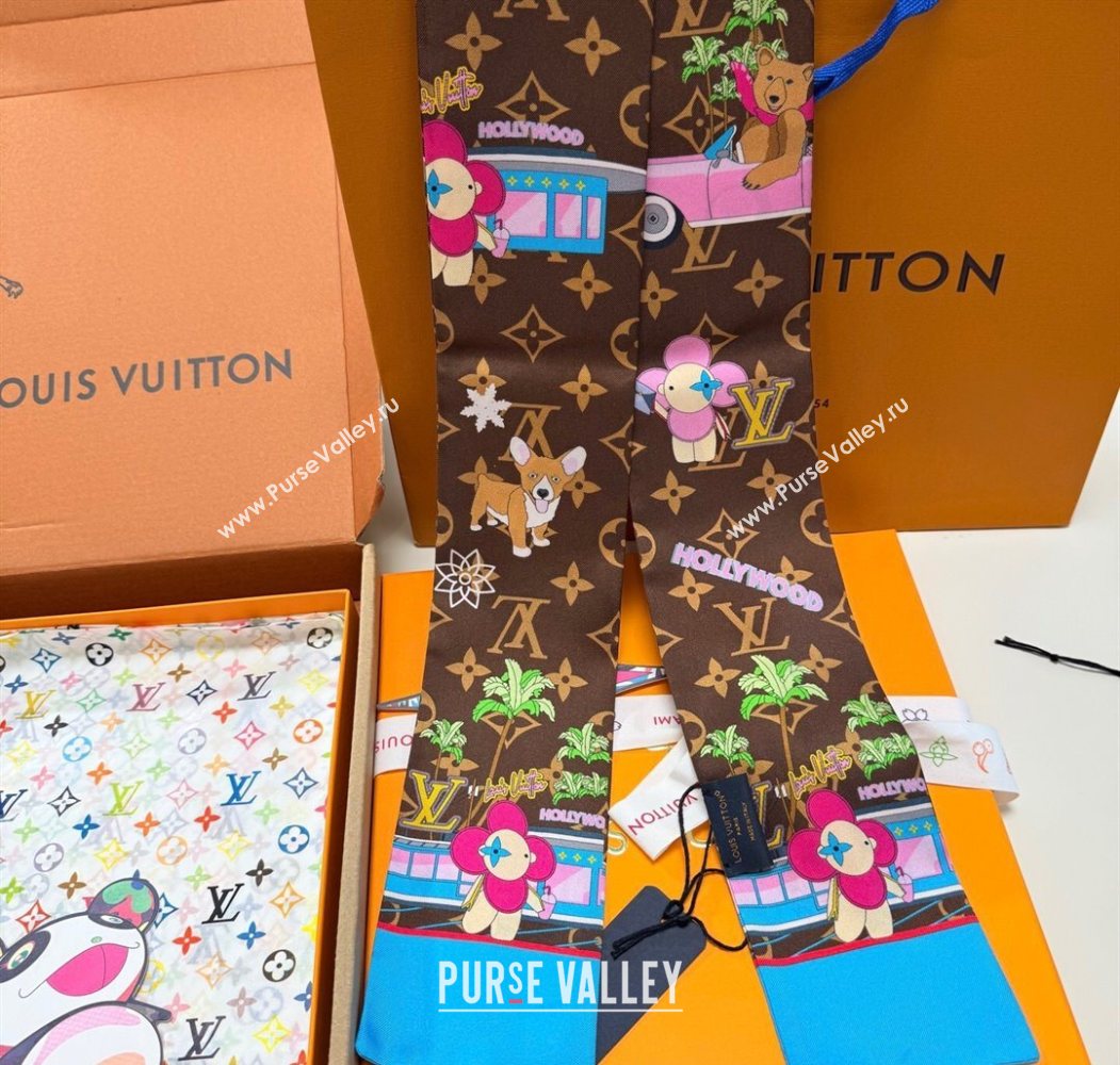 Louis Vuitton Vivienne Silk Bandeau Scarf 8x120cm 3 2025 M00492 (XMN-250617057)
