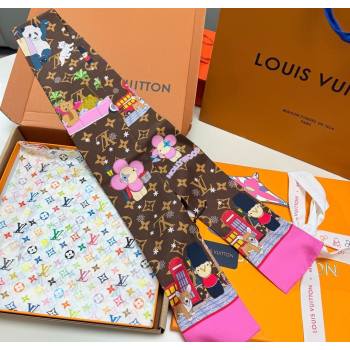 Louis Vuitton Vivienne Silk Bandeau Scarf 8x120cm 4 2025 M00492 (XMN-250617058)