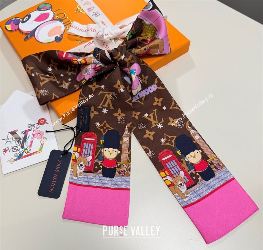 Louis Vuitton Vivienne Silk Bandeau Scarf 8x120cm 4 2025 M00492 (XMN-250617058)