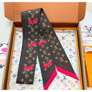 Louis Vuitton LV x TM Cherry Bandeau Scarf 5x120cm Brown 2025 M96085 (XMN-250617045)