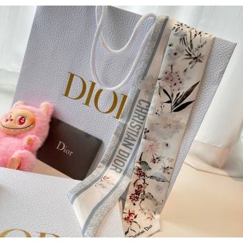 Dior Mitzah Millefiori Silk Bandeau Scarf Grey 2025 0724 (XMN-250724036)