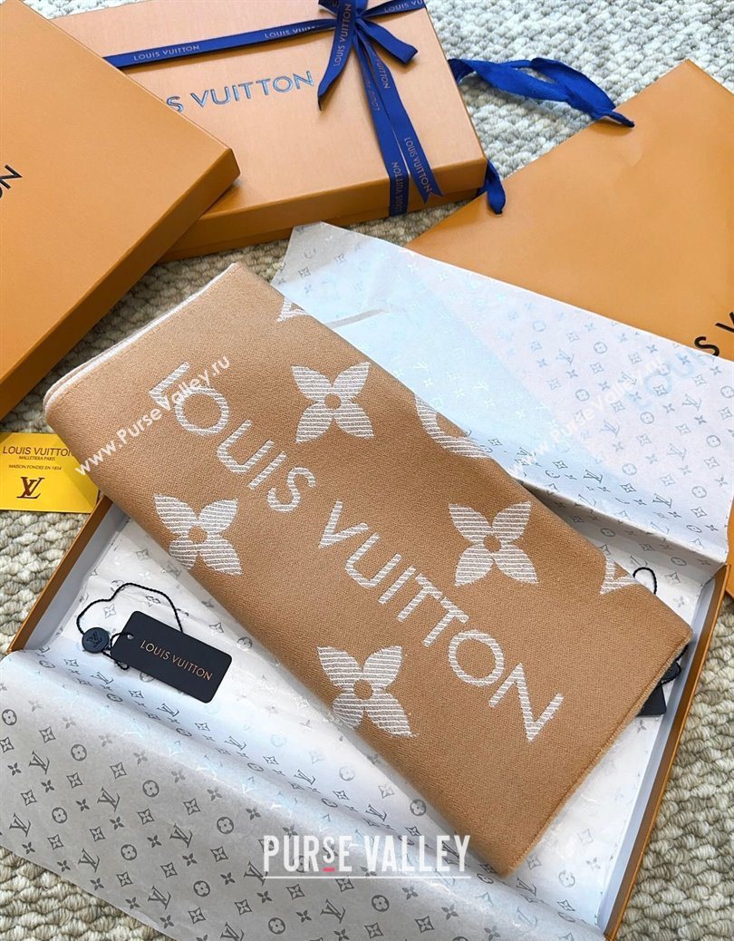 Louis Vuitton LV Essential Wool Long Scarf 34x186cm Brown 2025 LV091008 (XMN-250910019)