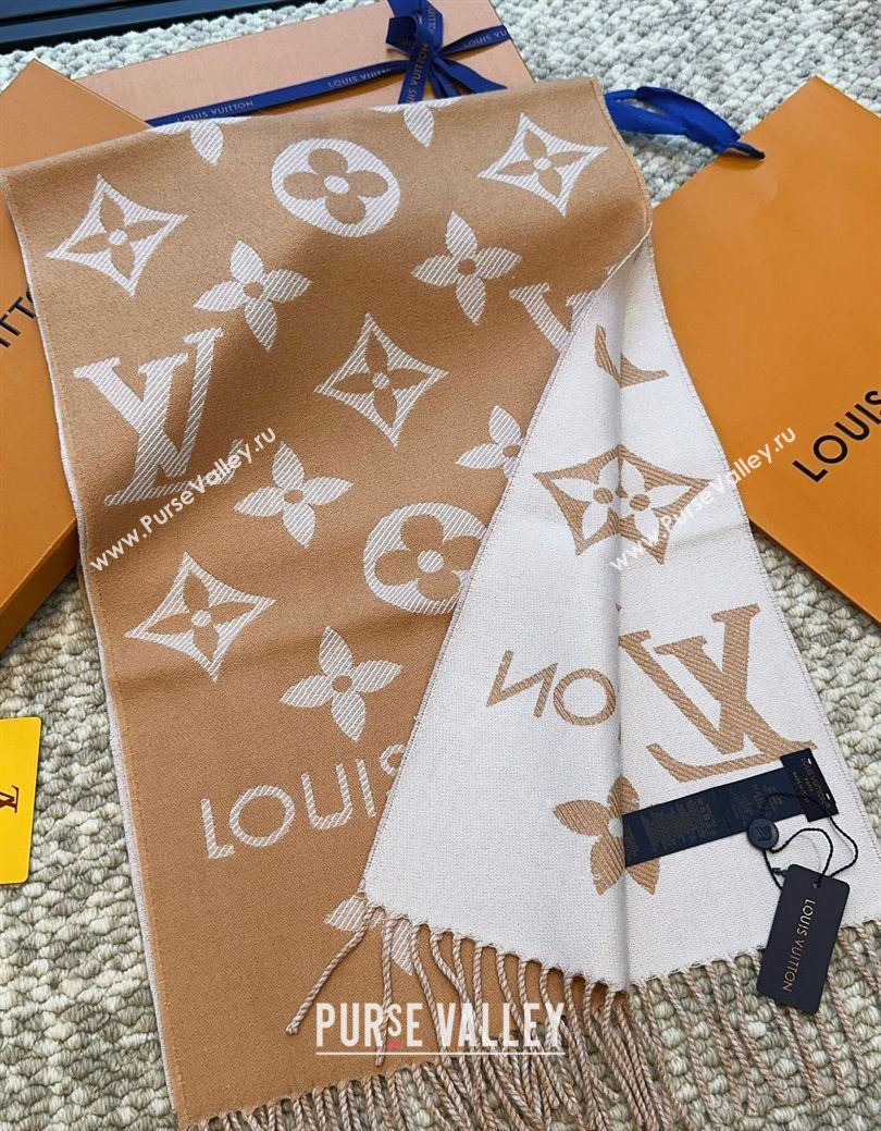 Louis Vuitton LV Essential Wool Long Scarf 34x186cm Brown 2025 LV091008 (XMN-250910019)