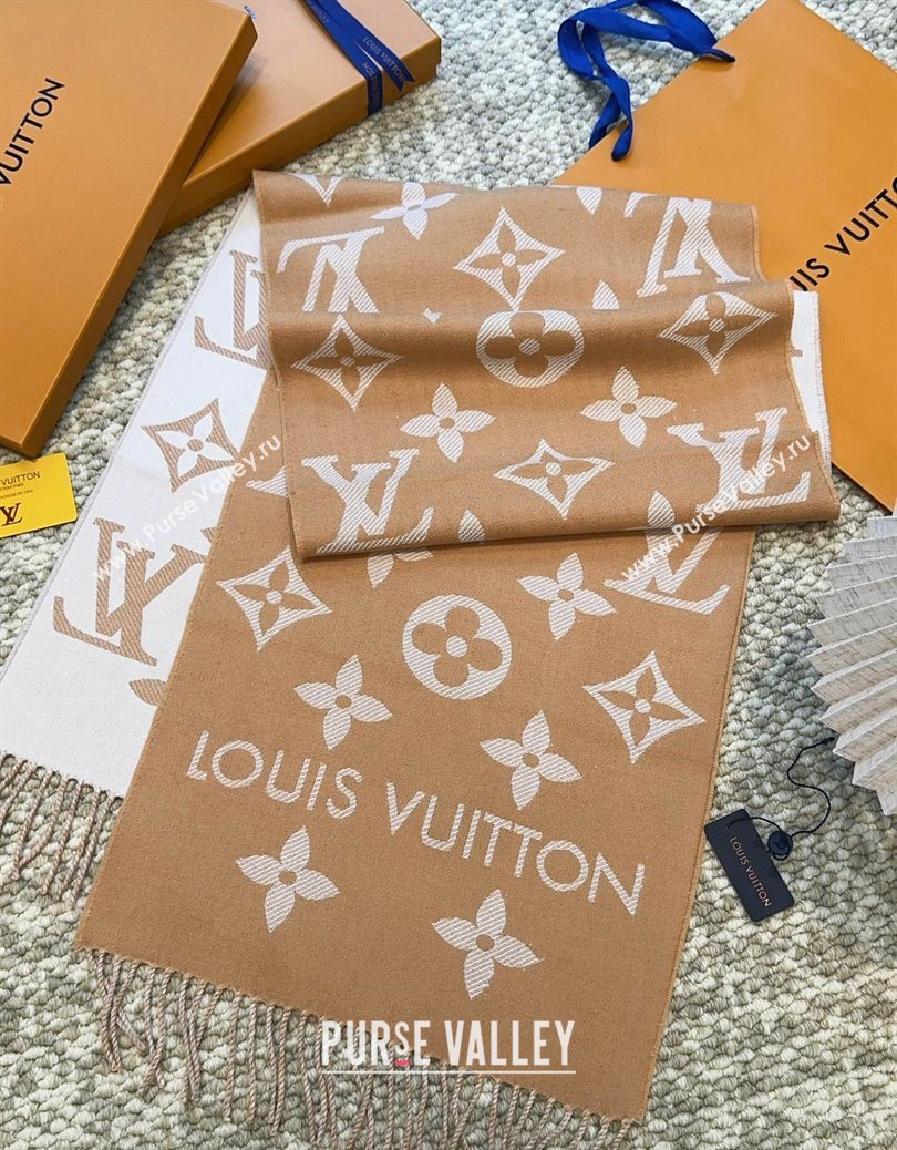 Louis Vuitton LV Essential Wool Long Scarf 34x186cm Brown 2025 LV091008 (XMN-250910019)