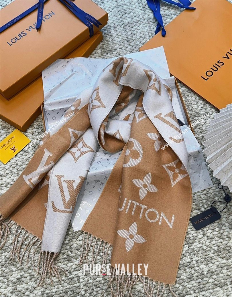 Louis Vuitton LV Essential Wool Long Scarf 34x186cm Brown 2025 LV091008 (XMN-250910019)