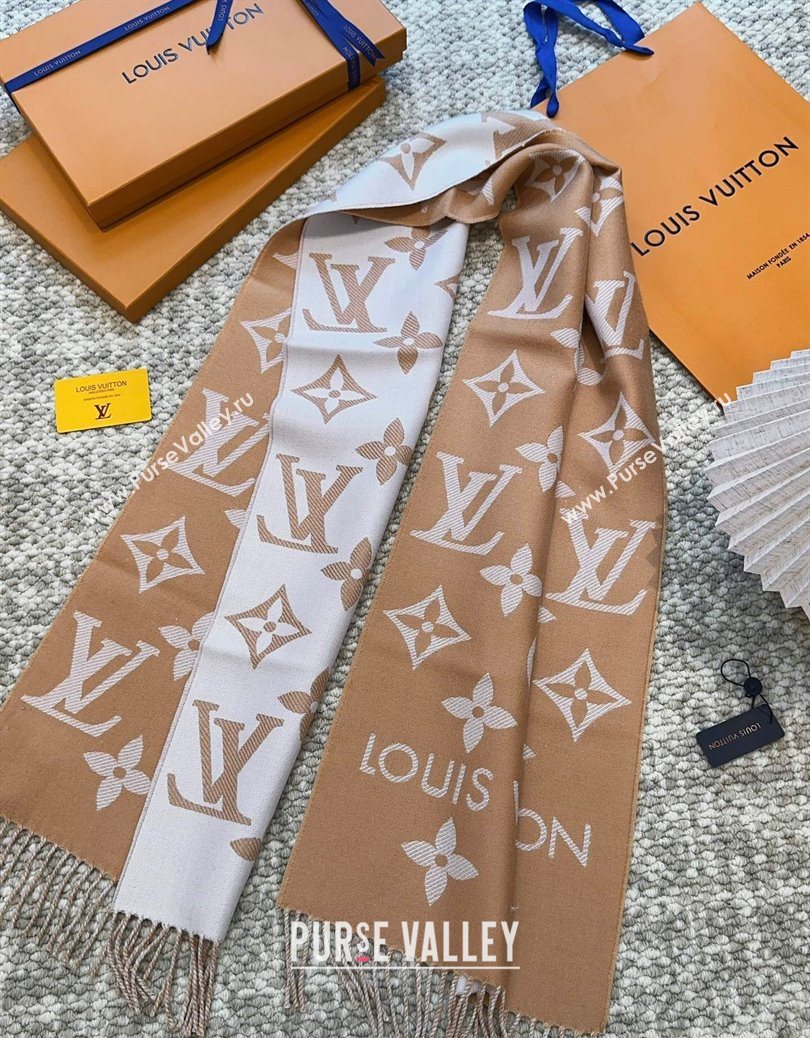 Louis Vuitton LV Essential Wool Long Scarf 34x186cm Brown 2025 LV091008 (XMN-250910019)
