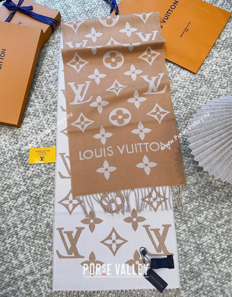 Louis Vuitton LV Essential Wool Long Scarf 34x186cm Brown 2025 LV091008 (XMN-250910019)