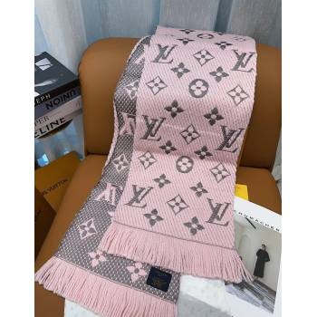 Louis Vuitton Cashmere Wool Long Scarf 31x175cm Pink/Grey 2025 LV091009 (XMN-250910024)