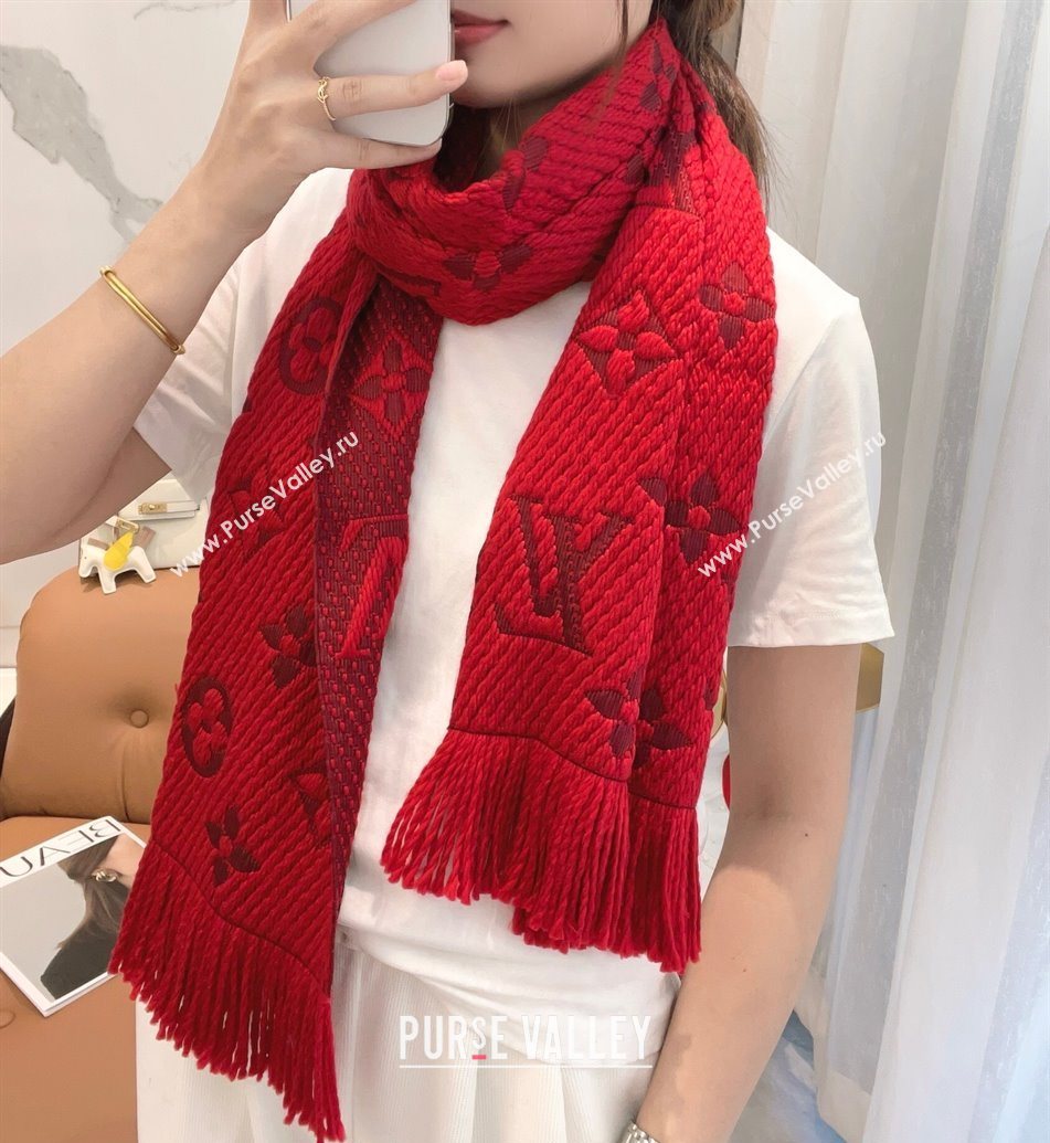 Louis Vuitton Cashmere Wool Long Scarf 31x175cm Red 2025 LV091009 (XMN-250910025)
