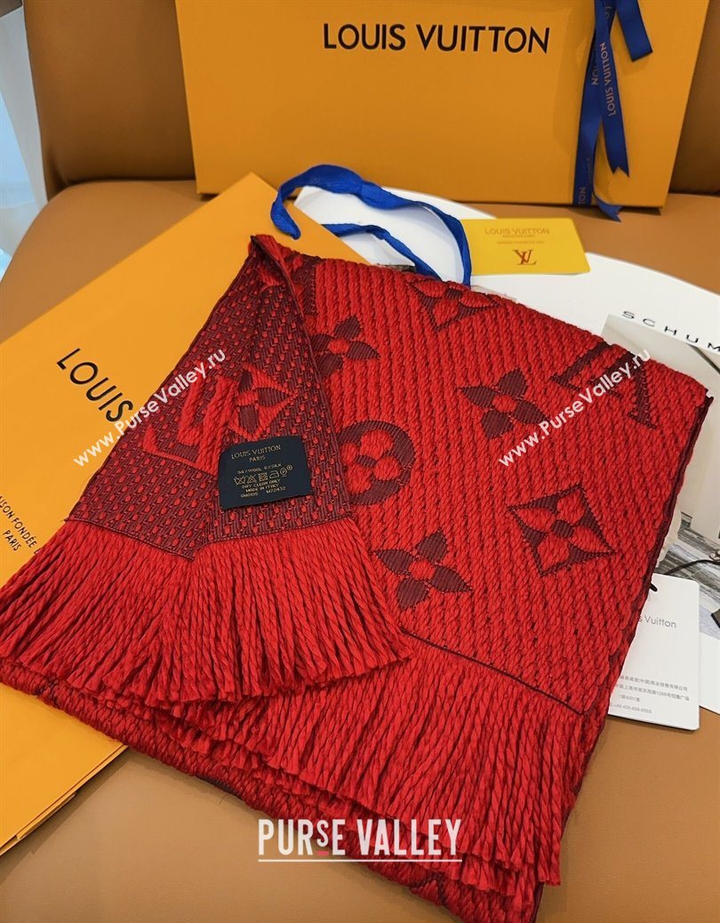 Louis Vuitton Cashmere Wool Long Scarf 31x175cm Red 2025 LV091009 (XMN-250910025)