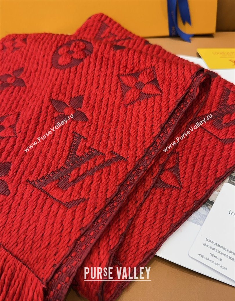 Louis Vuitton Cashmere Wool Long Scarf 31x175cm Red 2025 LV091009 (XMN-250910025)