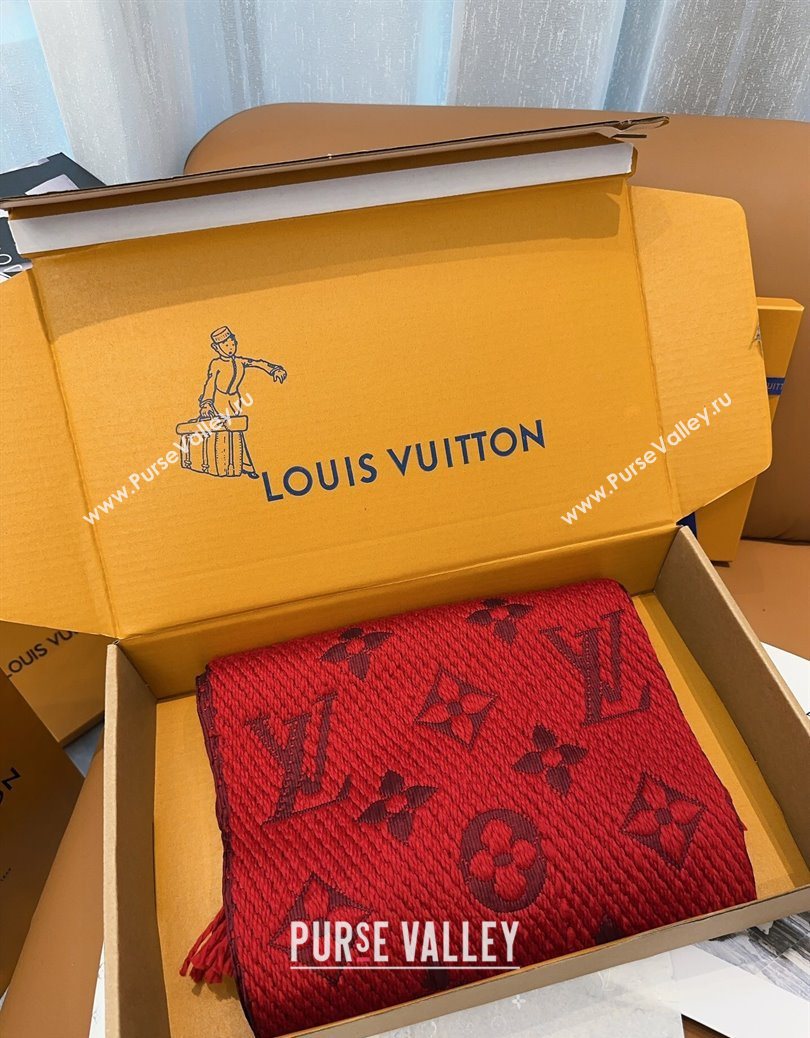 Louis Vuitton Cashmere Wool Long Scarf 31x175cm Red 2025 LV091009 (XMN-250910025)