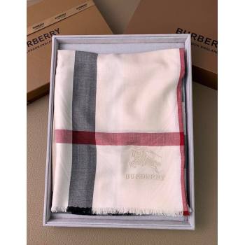 Burberry Classic Cashmere Long Scarf 70x200cm White 2025 BR091013 (XMN-250910039)