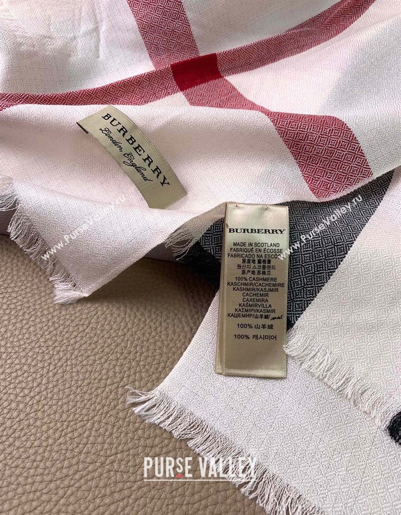 Burberry Classic Cashmere Long Scarf 70x200cm White 2025 BR091013 (XMN-250910039)