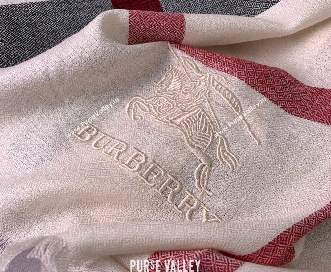 Burberry Classic Cashmere Long Scarf 70x200cm White 2025 BR091013 (XMN-250910039)