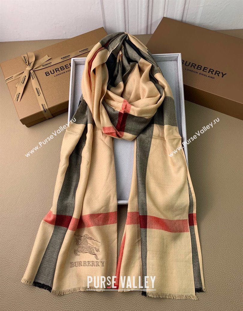 Burberry Classic Cashmere Long Scarf 70x200cm Camel 2025 BR091013 (XMN-250910040)