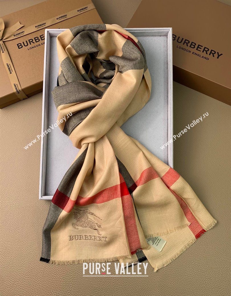 Burberry Classic Cashmere Long Scarf 70x200cm Camel 2025 BR091013 (XMN-250910040)