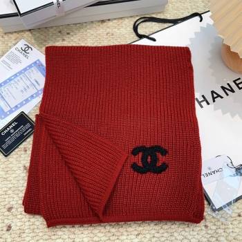 Chanel Cashmere Wool Long Scarf 30x175cm Red 2025 CH091004 (XMN-250910007)