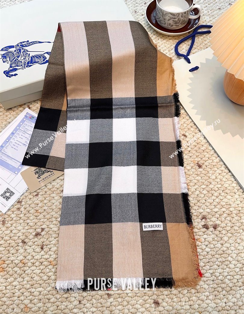 Burberry Cashmere Long Scarf Camel 2025 BR091017 (XMN-250910049)