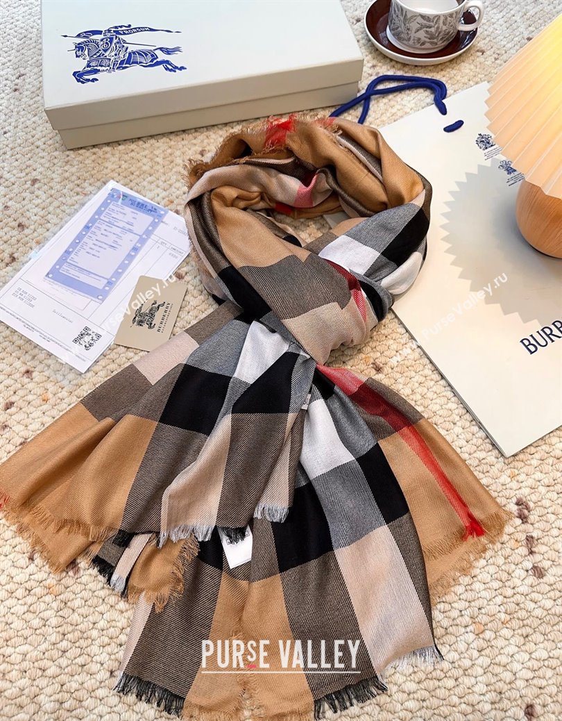 Burberry Cashmere Long Scarf Camel 2025 BR091017 (XMN-250910049)