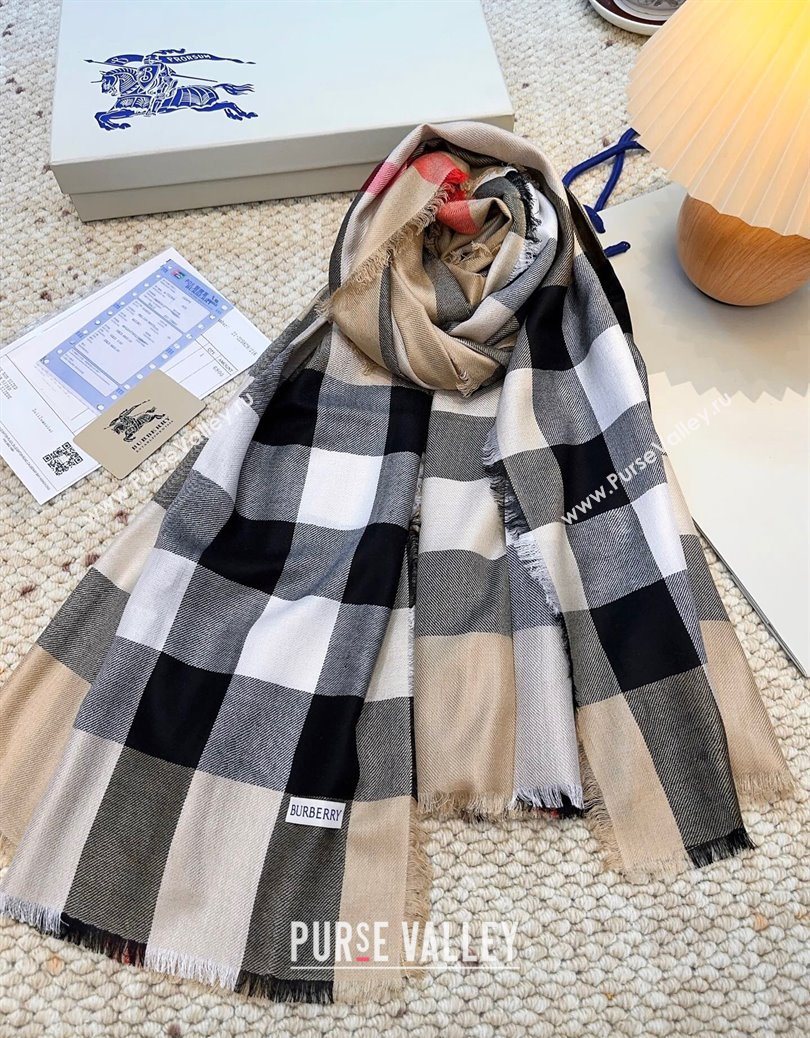 Burberry Cashmere Long Scarf Beige 2025 BR091017 (XMN-250910050)