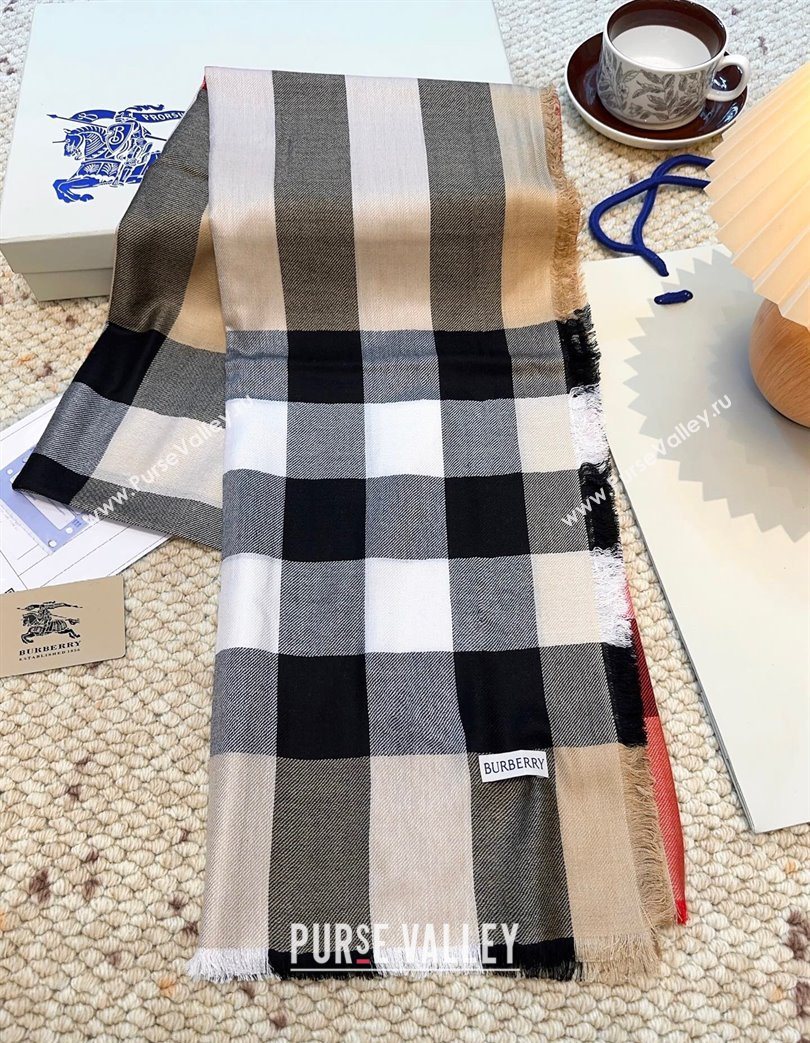 Burberry Cashmere Long Scarf Beige 2025 BR091017 (XMN-250910050)