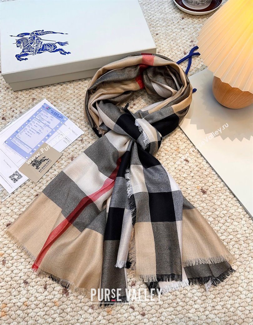 Burberry Cashmere Long Scarf Beige 2025 BR091017 (XMN-250910050)