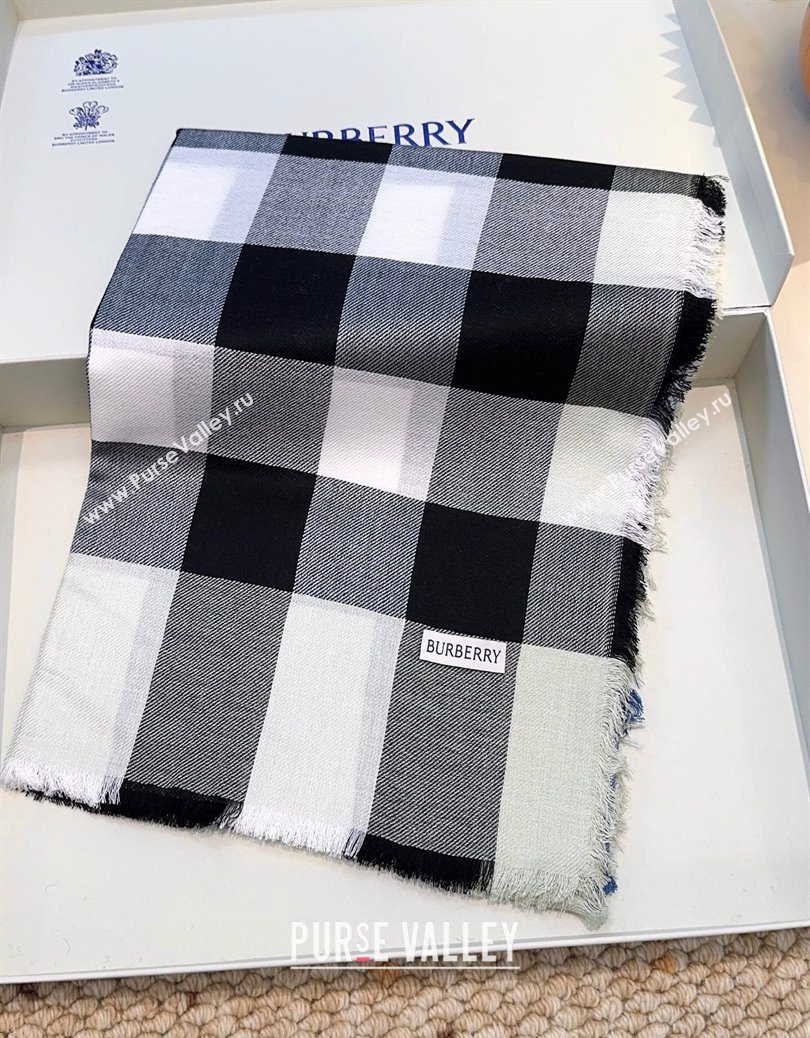 Burberry Cashmere Long Scarf Grey 2025 BR091017 (XMN-250910051)