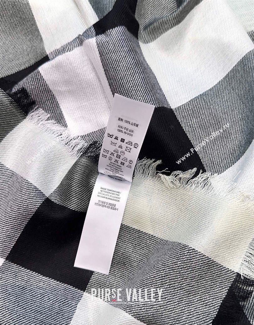 Burberry Cashmere Long Scarf Grey 2025 BR091017 (XMN-250910051)
