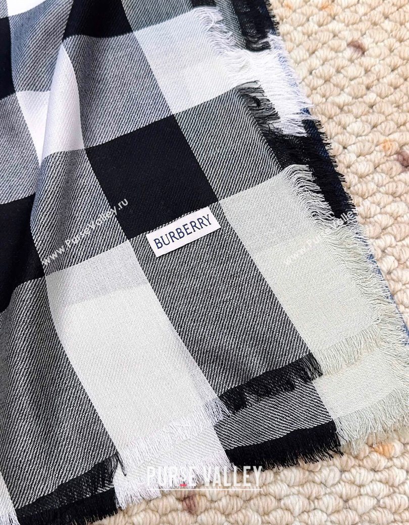 Burberry Cashmere Long Scarf Grey 2025 BR091017 (XMN-250910051)